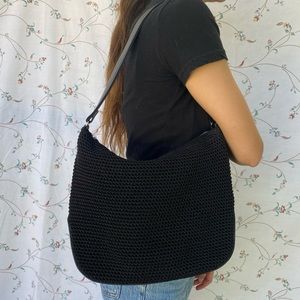The Sak Black Textured Shoulder Bag